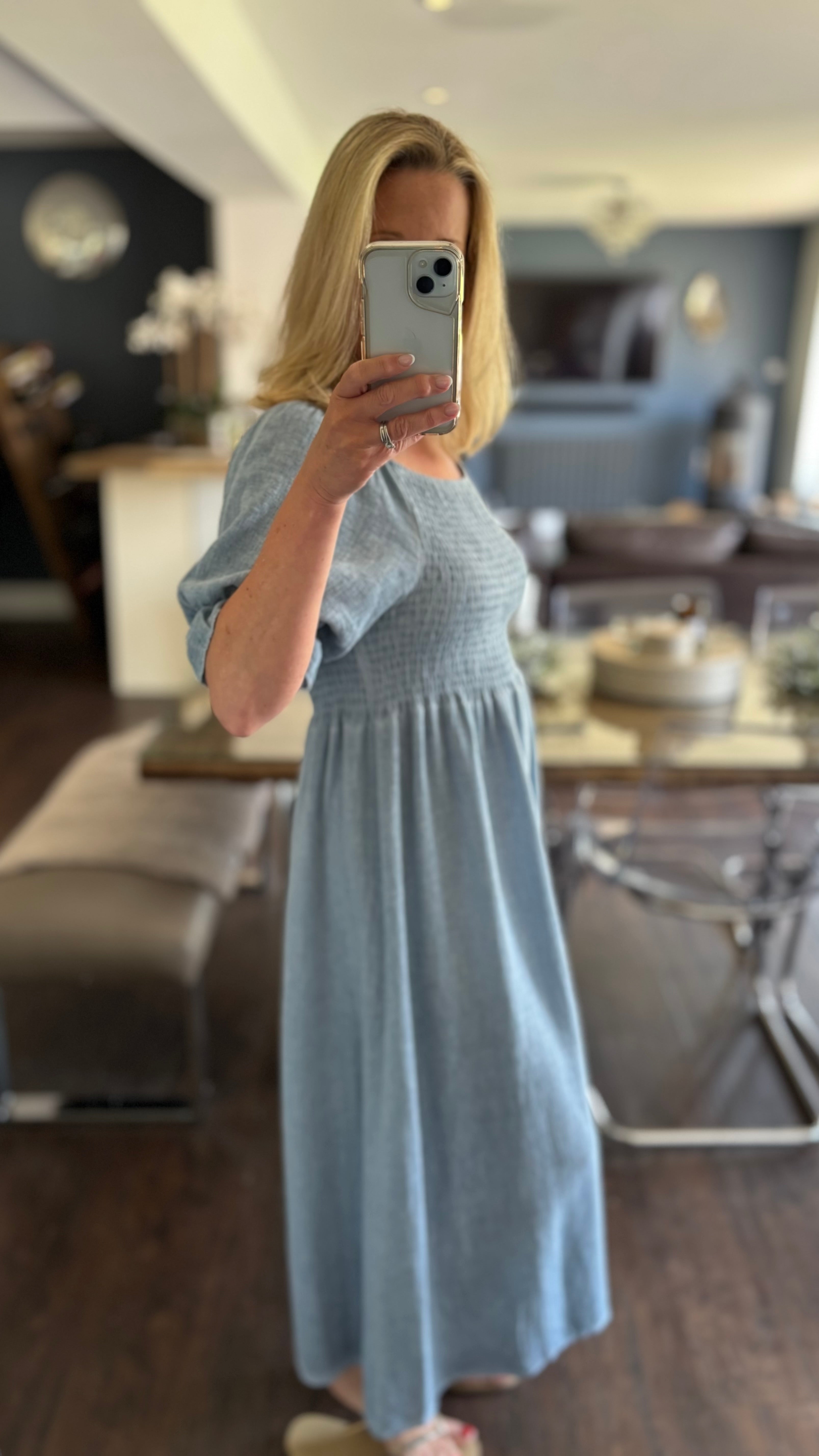 BOHO LINEN MAXI DRESS -