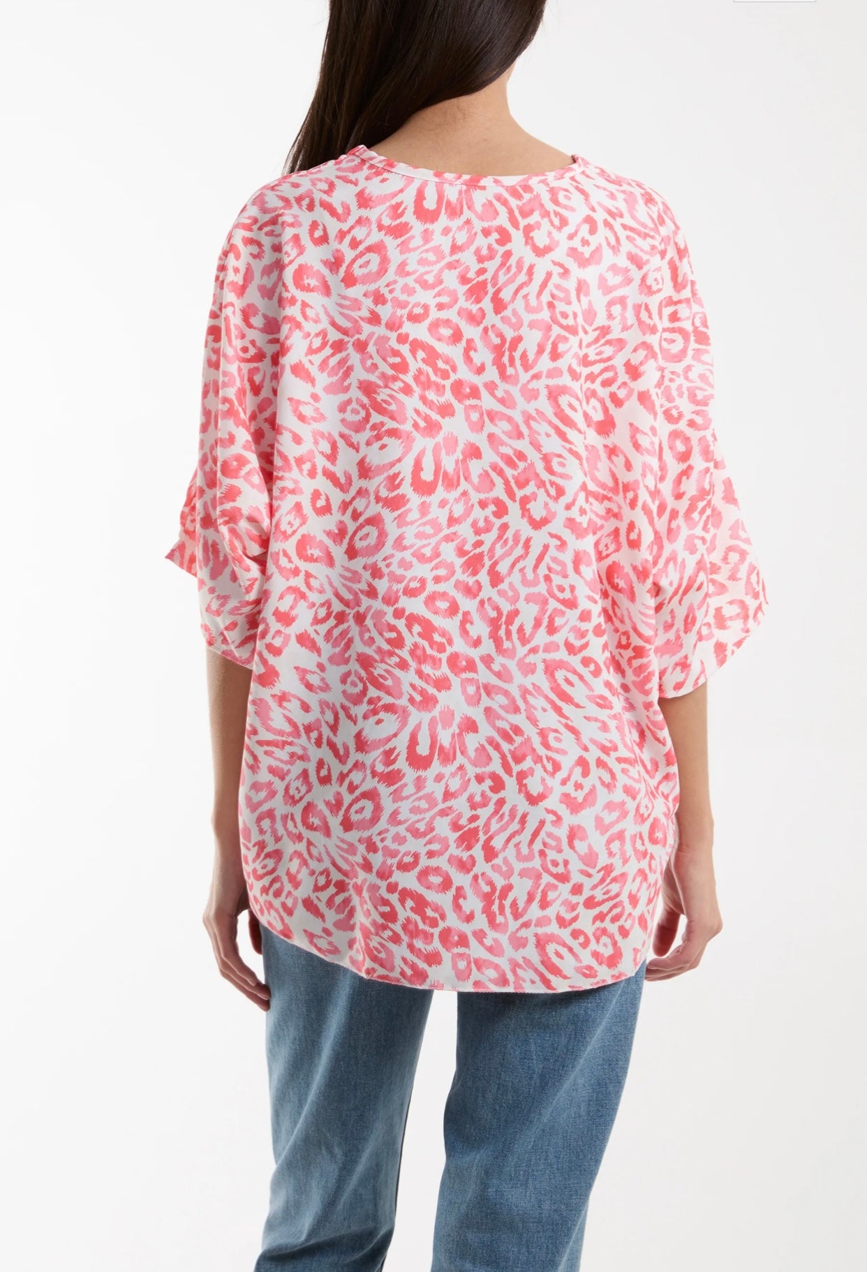 KNOT LEOPARD TOP - CORAL