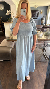 BOHO LINEN MAXI DRESS -