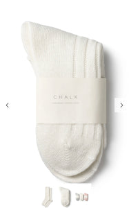 CASHMERE BLEND LOUNGE SOCK / OFF WHITE