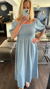 BOHO LINEN MAXI DRESS -